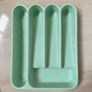 Guzzini Italy Mint Green Cutlery/Utensils/Flatware Organizer Tray Drawer Insert